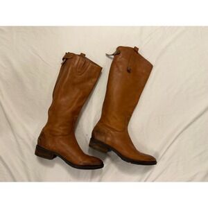 Sam Edelman Boots Womens 7M Penny Tan Cognac Leather Tall Riding Equestrian Boho
